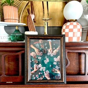 Poker Night Casino Cocktails Playing Cards Canvas Wall Art Card Game Moody Art